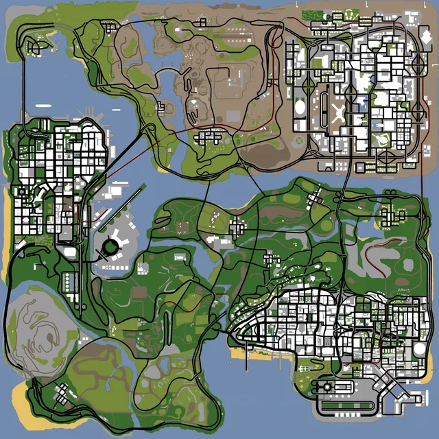 Radar map of State of San Andreas