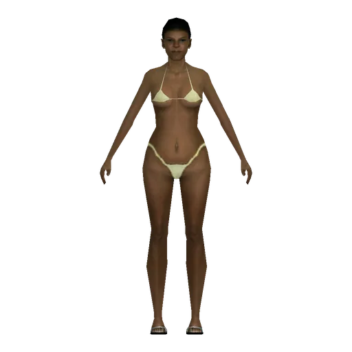 Black young female, beachgoer