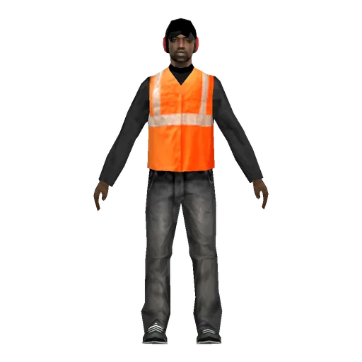 Black young male, airport worker