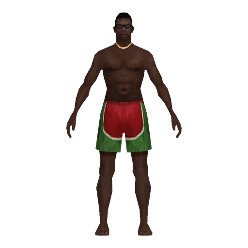 Black young male, beachgoer
