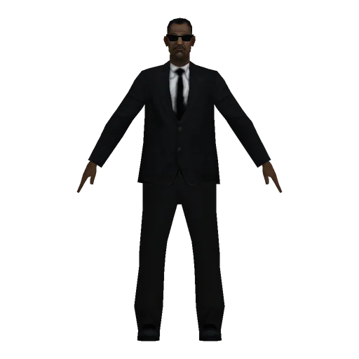 Black young male, man in black
