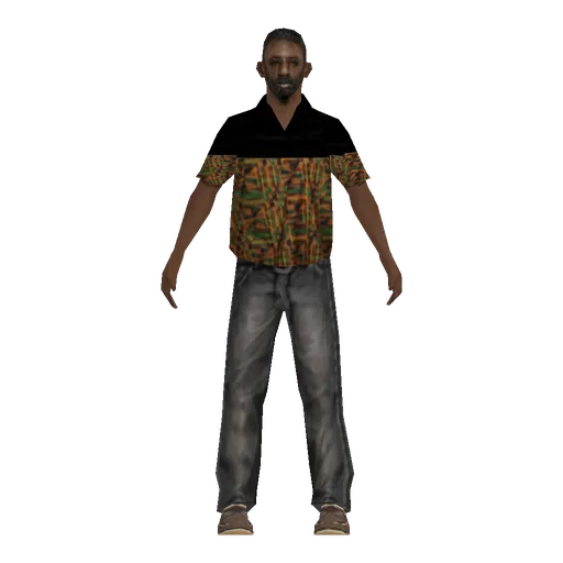 San Fierro black older male, street