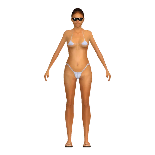 White young female, beachgoer