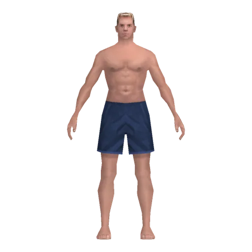 White young male, beachgoer