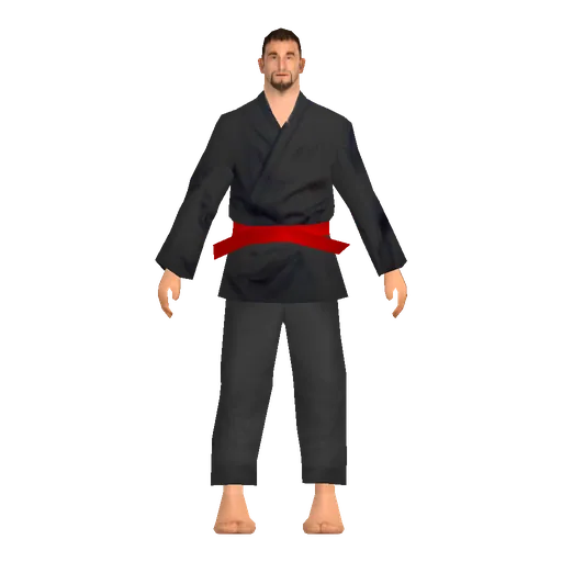 White young male, karate student
