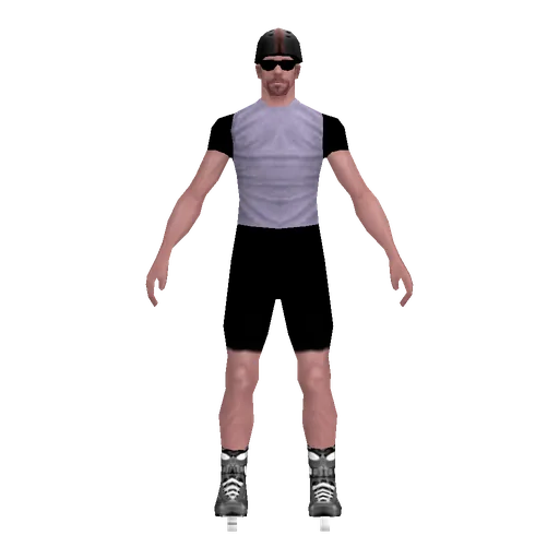 White young male, rollerblader