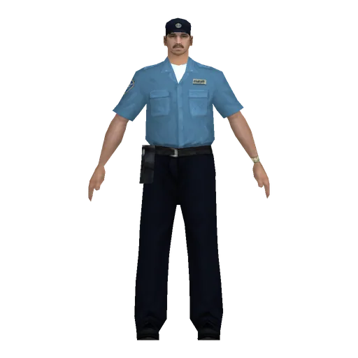 White young male, security guard