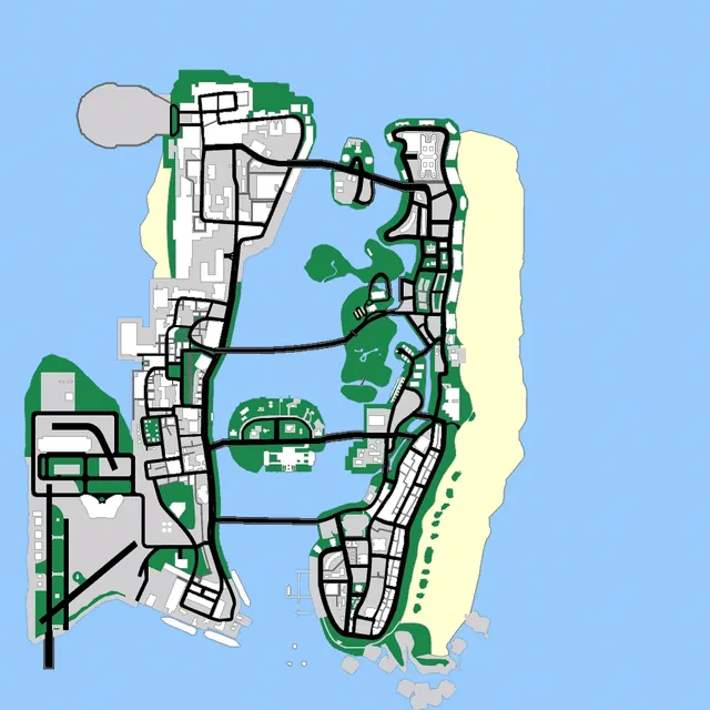Radar map of Vice City