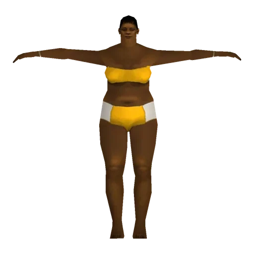 Black older female, beachgoer