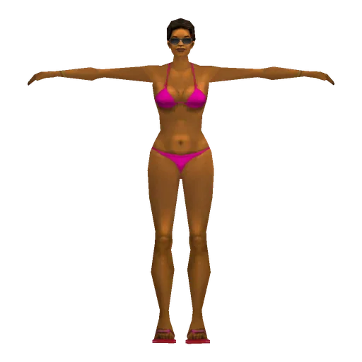 Black young female, beachgoer