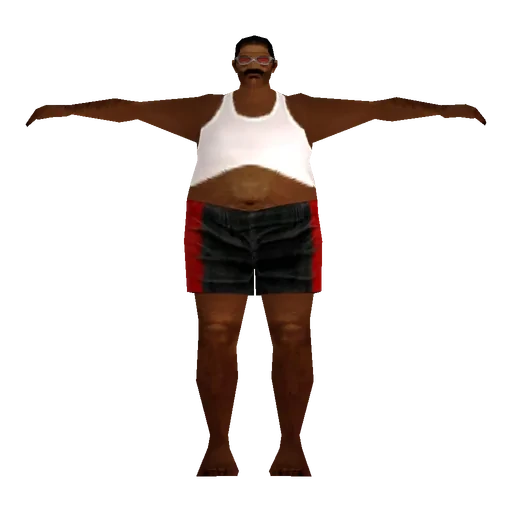 Black older male, beachgoer