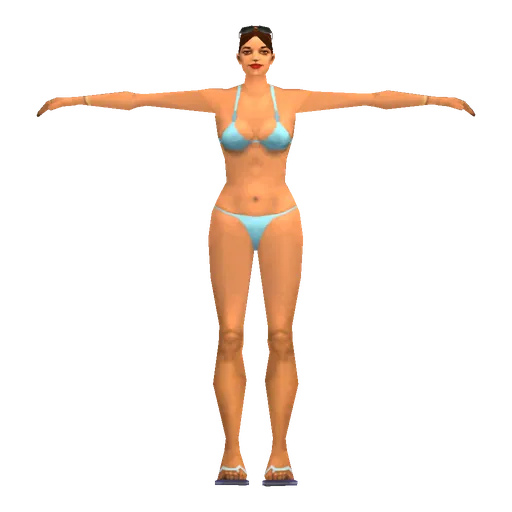 Hispanic young female, beachgoer
