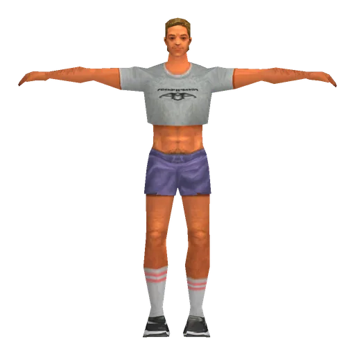 White young male, jogger